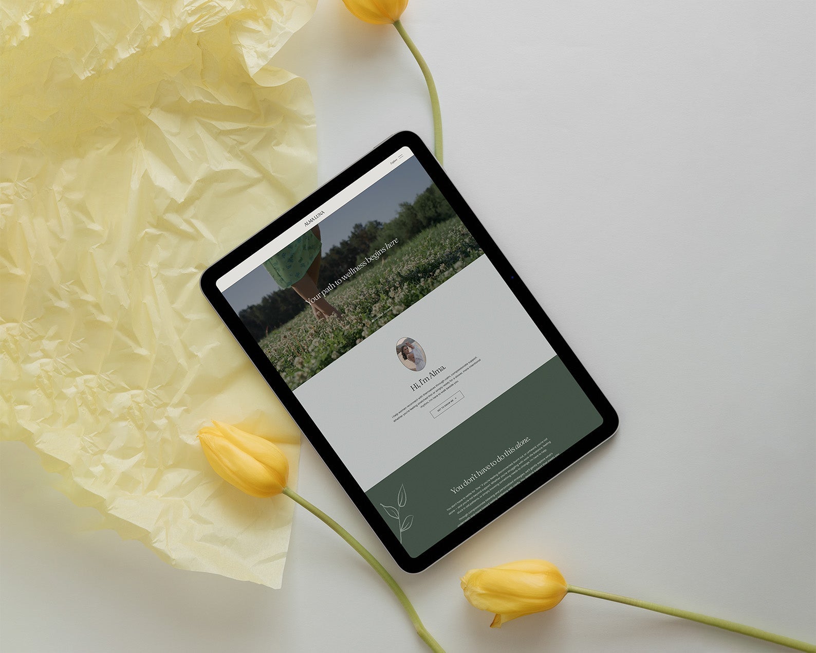Wellbeing Coach Website Template for Squarespace