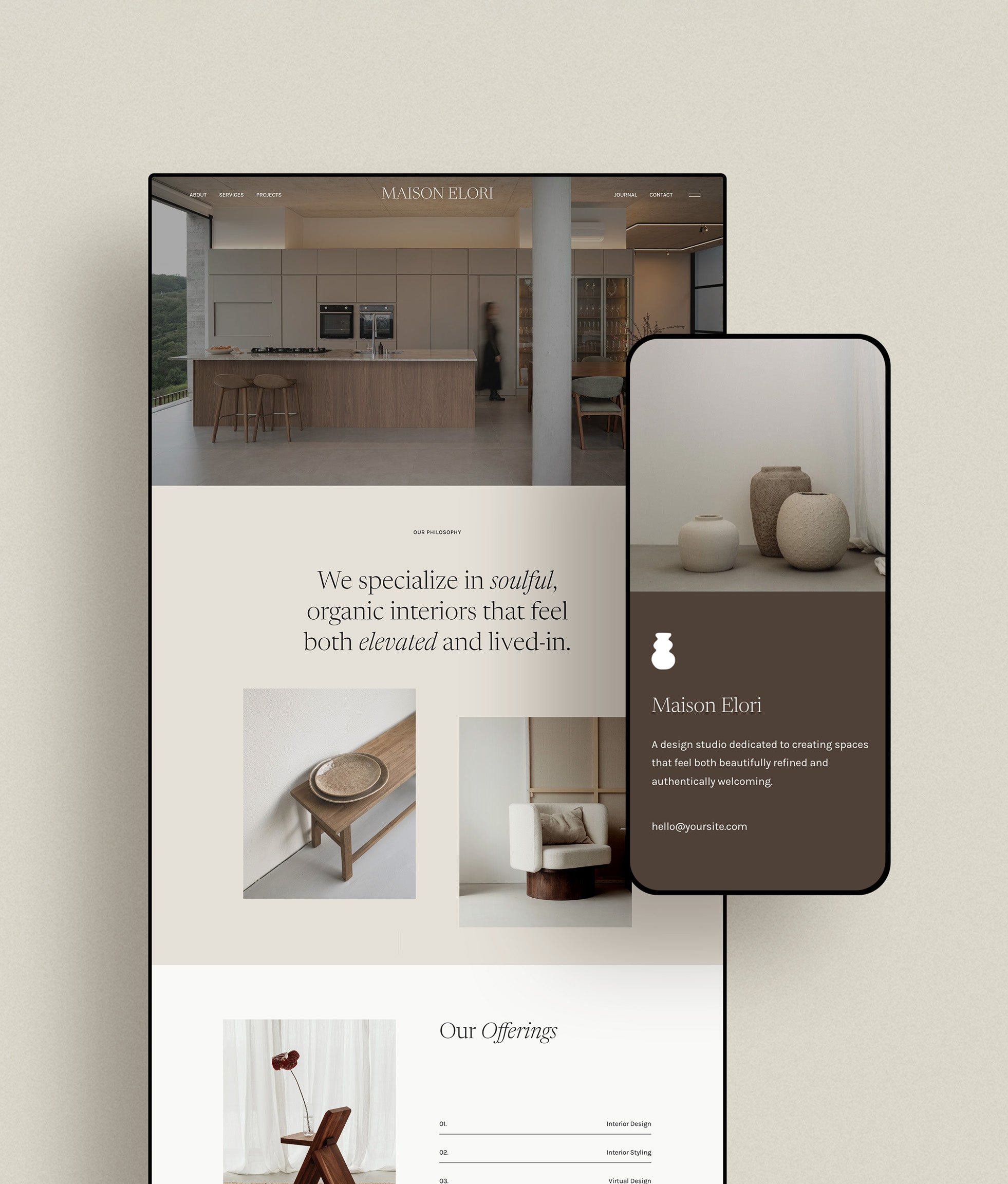 Interior Design Website Template – Willoe Studio