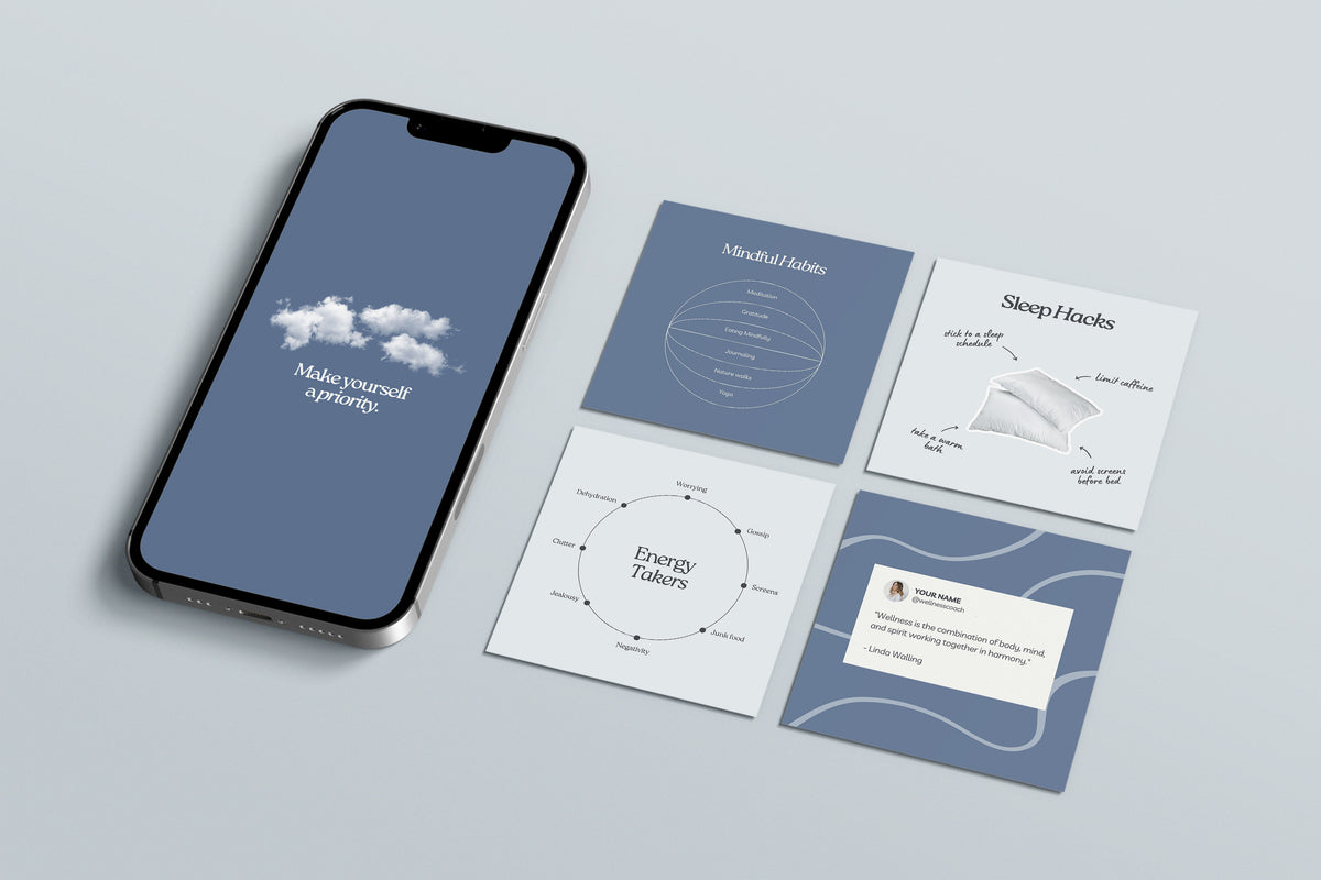 Wellness Coach Social Media Templates for Canva – Willoe Studio
